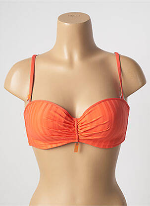 Haut de maillot de bain stretch haut soutien-gorge moulé orange CHERRY BEACH femme