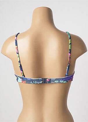 Haut de maillot de bain stretch haut soutien-gorge moulé bleu CHERRY BEACH femme