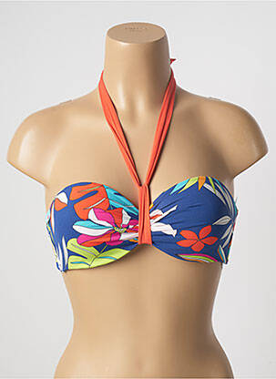 Haut de maillot de bain stretch haut soutien-gorge moulé orange CHERRY BEACH femme