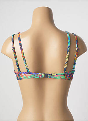 Haut de maillot de bain stretch haut soutien-gorge moulé bleu CHERRY BEACH femme