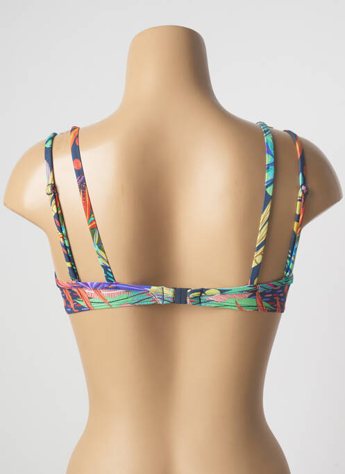 Haut de maillot de bain stretch haut soutien-gorge moulé bleu CHERRY BEACH femme