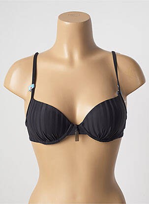 Haut de maillot de bain stretch haut soutien-gorge moulé noir CHERRY BEACH femme