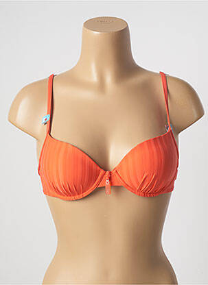 Haut de maillot de bain stretch haut soutien-gorge moulé orange CHERRY BEACH femme