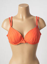 Haut de maillot de bain stretch haut soutien-gorge moulé orange CHERRY BEACH femme