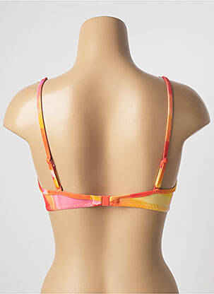 Haut de maillot de bain stretch haut soutien-gorge push-up orange CHERRY BEACH femme