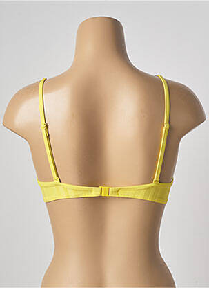 Haut de maillot de bain stretch haut soutien-gorge push-up jaune CHERRY BEACH femme