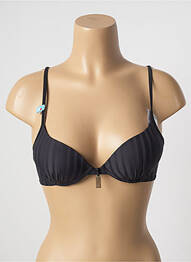 Haut de maillot de bain stretch haut soutien-gorge push-up noir CHERRY BEACH femme