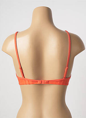 Haut de maillot de bain stretch haut soutien-gorge push-up orange CHERRY BEACH femme