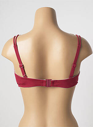Haut de maillot de bain bretelles élastiquées amovibles haut soutien-gorge moulé rouge BELCOR femme