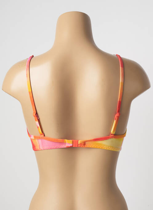 Haut de maillot de bain stretch haut soutien-gorge push-up orange CHERRY BEACH femme