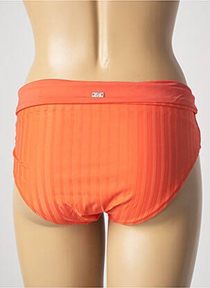 Bas de maillot de bain tissage satiné culotte orange CHERRY BEACH femme
