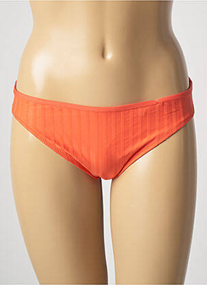 Bas de maillot de bain tissage satiné culotte orange CHERRY BEACH femme