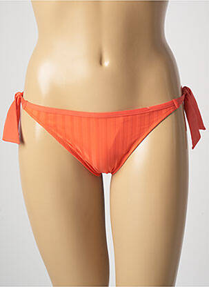 Bas de maillot de bain tissage satiné bikini orange CHERRY BEACH femme