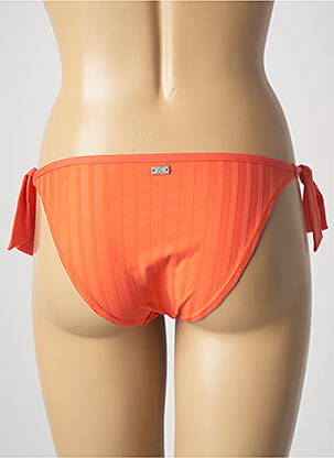 Bas de maillot de bain tissage satiné bikini orange CHERRY BEACH femme