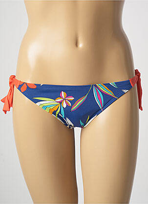 Bas de maillot de bain micro fibres bikini bleu CHERRY BEACH femme