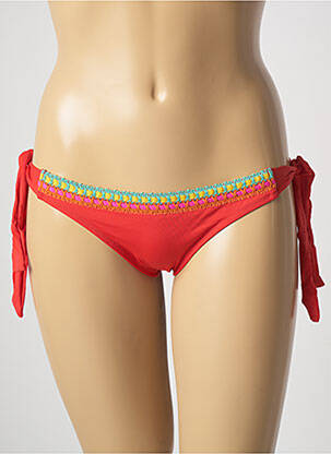 Bas de maillot de bain micro fibres bikini rouge ANTIGEL femme