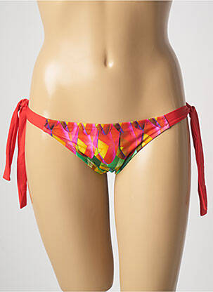 Bas de maillot de bain imprimé fantaisie bikini rouge ANTIGEL femme