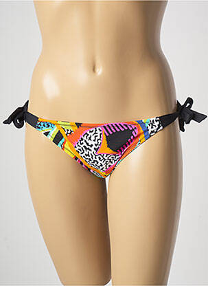 Bas de maillot de bain imprimé fantaisie bikini noir ANTIGEL femme