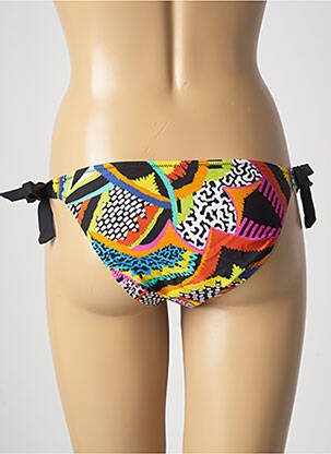 Bas de maillot de bain imprimé fantaisie bikini noir ANTIGEL femme