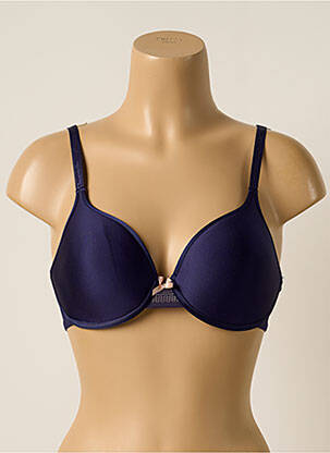 Soutien-gorge effet matière satinée haut soutien-gorge moulé bleu CHANTELLE femme