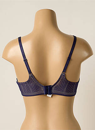 Soutien-gorge effet matière satinée haut soutien-gorge moulé bleu CHANTELLE femme