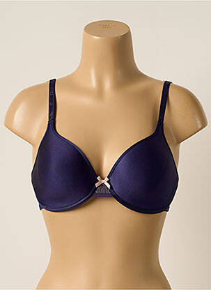 Soutien-gorge effet matière satinée haut soutien-gorge moulé bleu CHANTELLE femme