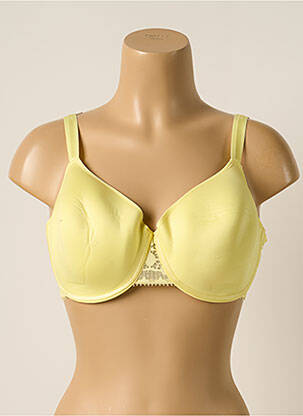 Soutien-gorge effet matière satinée haut soutien-gorge moulé jaune CHANTELLE femme