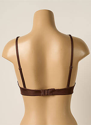 Soutien-gorge effet matière satinée haut soutien-gorge push-up marron CHANTELLE femme