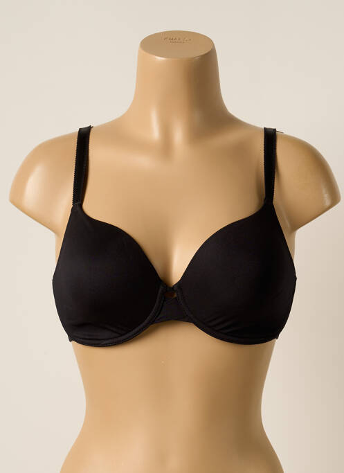 Soutien-gorge effet matière satinée haut soutien-gorge moulé noir CHANTELLE femme