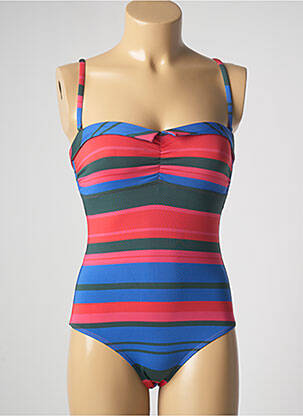 Maillot de bain 1 pièce bretelles élastiquées amovibles haut bandeau bleu SIMONE PERELE femme