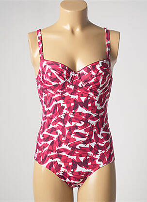 Maillot de bain 1 pièce imprimé fantaisie haut soutien-gorge emboitant rose SIMONE PERELE femme