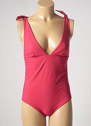 Maillot de bain 1 pièce effet matière satinée haut triangles rose SIMONE PERELE femme