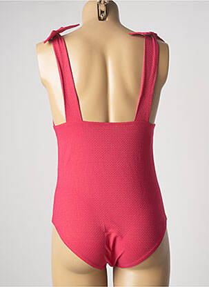 Maillot de bain 1 pièce effet matière satinée haut triangles rose SIMONE PERELE femme
