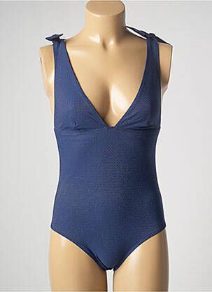Maillot de bain 1 pièce stretch haut triangles bleu SIMONE PERELE femme