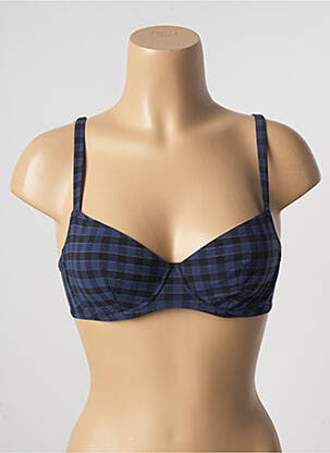 Haut de maillot de bain stretch haut soutien-gorge emboitant bleu SIMONE PERELE femme