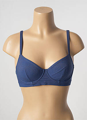 Haut de maillot de bain stretch haut soutien-gorge emboitant bleu SIMONE PERELE femme