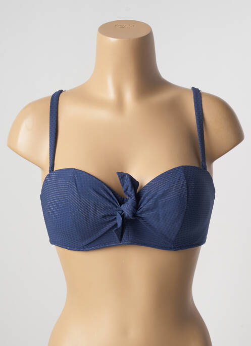Haut de maillot de bain stretch haut soutien-gorge push-up bleu SIMONE PERELE femme