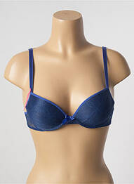 Soutien-gorge effet matière satinée haut soutien-gorge push-up bleu PASSIONATA femme