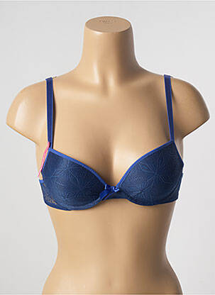 Soutien-gorge effet matière satinée haut soutien-gorge push-up bleu PASSIONATA femme