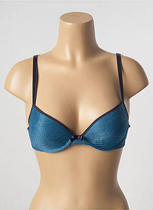 Soutien-gorge effet matière satinée haut soutien-gorge push-up bleu PASSIONATA femme