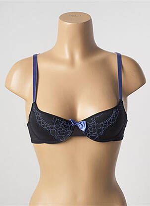 Soutien-gorge effet matière satinée haut soutien-gorge moulé noir PASSIONATA femme
