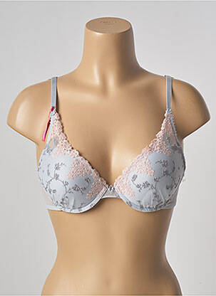 Soutien-gorge effet matière satinée haut soutien-gorge push-up bleu PASSIONATA femme