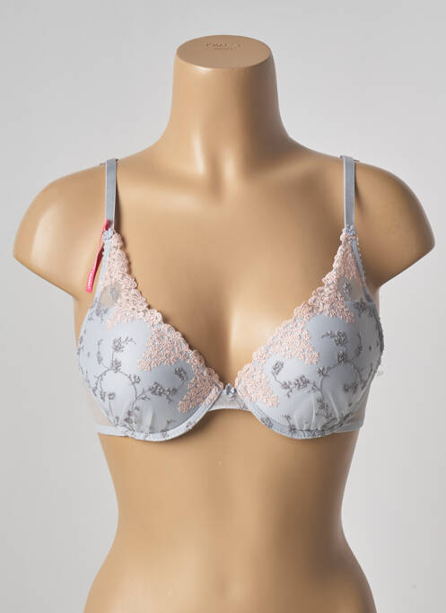 Soutien-gorge effet matière satinée haut soutien-gorge push-up bleu PASSIONATA femme