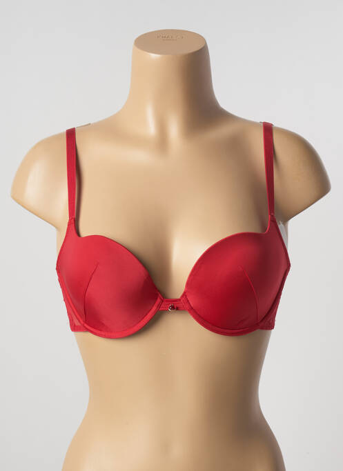 Soutien-gorge effet matière satinée haut soutien-gorge moulé rouge ALLUMETTE femme