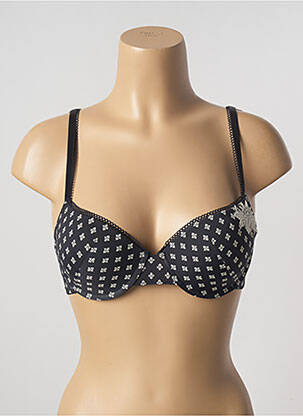 Soutien-gorge effet matière satinée haut soutien-gorge push-up noir ALLUMETTE femme