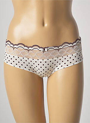 Shorty effet matière satinée beige ALLUMETTE femme