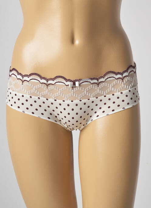 Shorty effet matière satinée beige ALLUMETTE femme