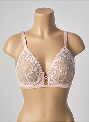 Soutien-gorge broderie haut soutien-gorge emboitant rose SIMONE PERELE femme