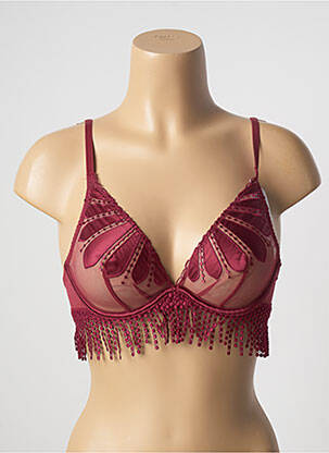 Soutien-gorge broderie haut soutien-gorge emboitant rouge SIMONE PERELE femme