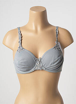 Soutien-gorge effet matière satinée haut soutien-gorge emboitant gris SIMONE PERELE femme